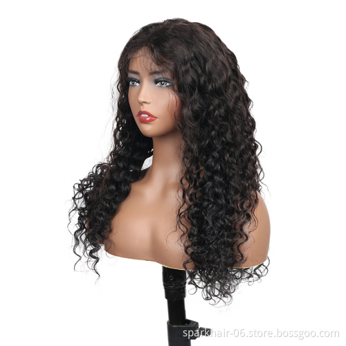 Free Shipping Deep Curly Wig 4x4 Pre Plucked Lace Wigs 150% Density Peruvian Remy 13x4 Lace Front Human Hair Wigs For Women